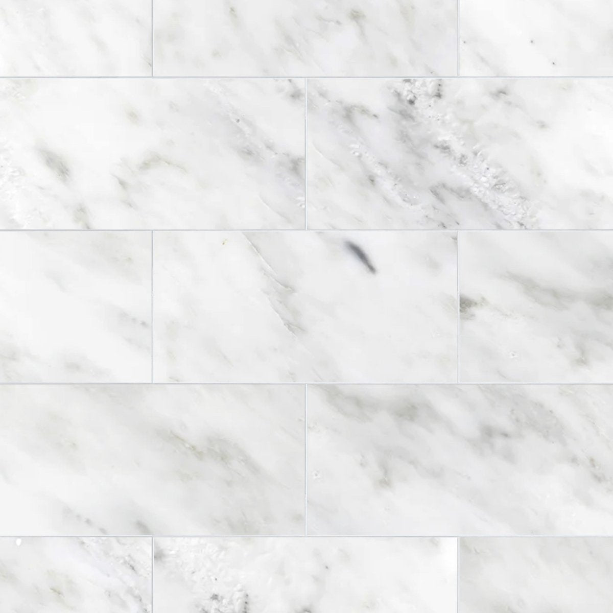 Asian White Honed Marble Field Tile 6''x12''x3/8''