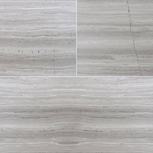 Athens White Honed Marble Filed Tile 12''x24''x3/8''
