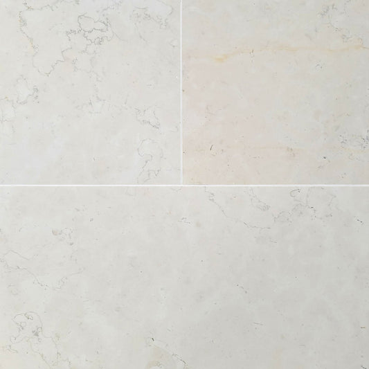 Bianco Perlino Honed Marble Field Tile 12''x24''x3/8''