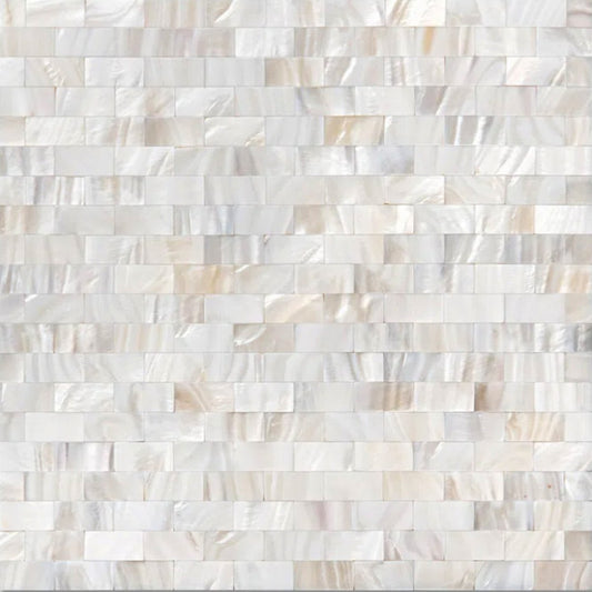 Brick Seamless Cream Pearl Shell Mosaic
