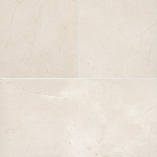 Crema Marfil Select Honed Marble Field Tile 12''x24''x3/8''