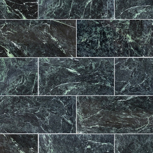 Empress Green Polished Marble Field Tile 6''x12''x3/8''