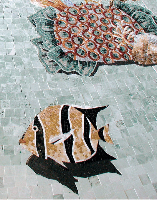 Reef Fish 4 Stone Mosaic