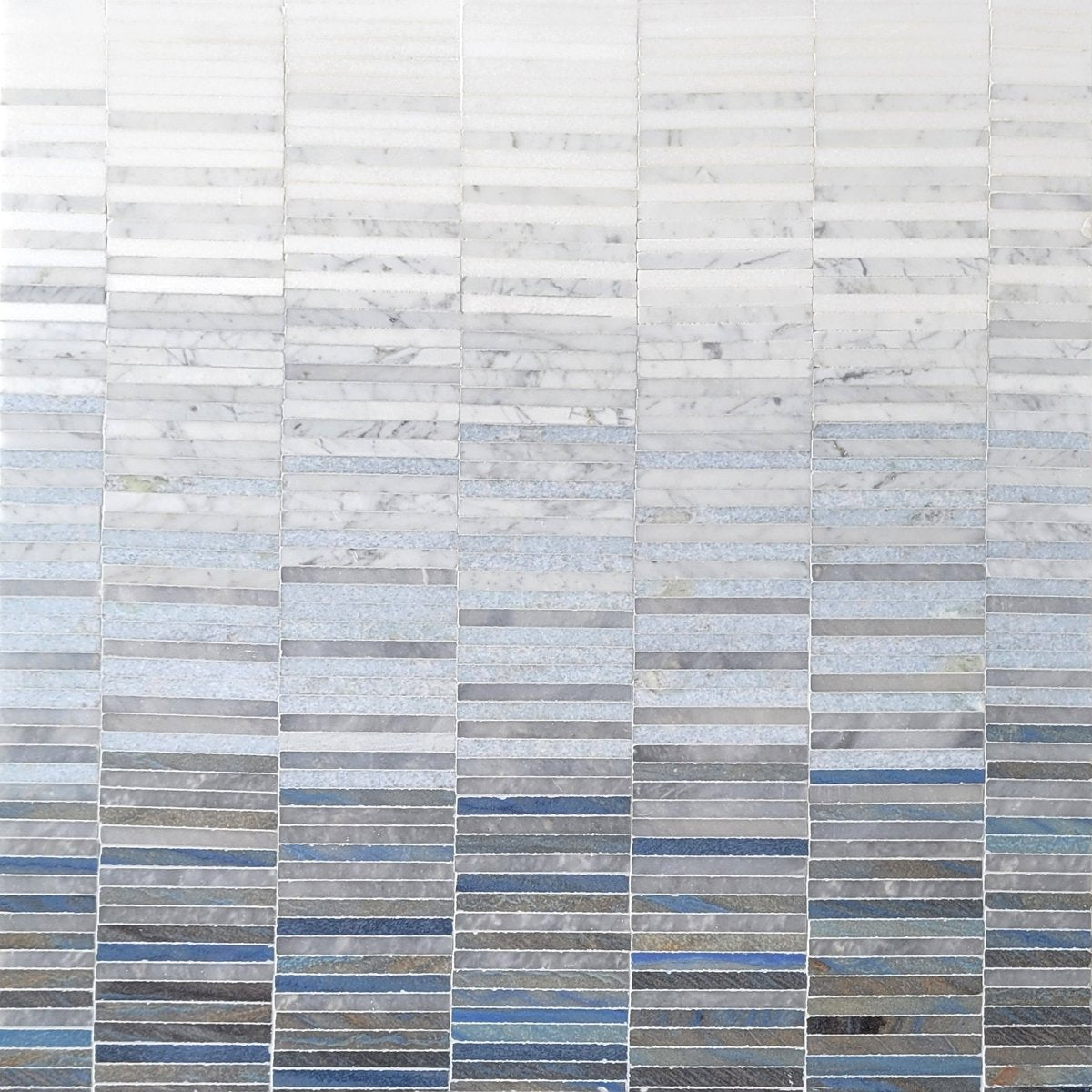 Ombre Linear Azul Stone Mosaic