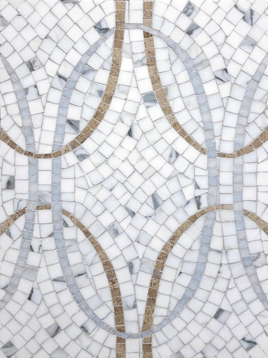 Univo Wisteria Ovals Stone Mosaic