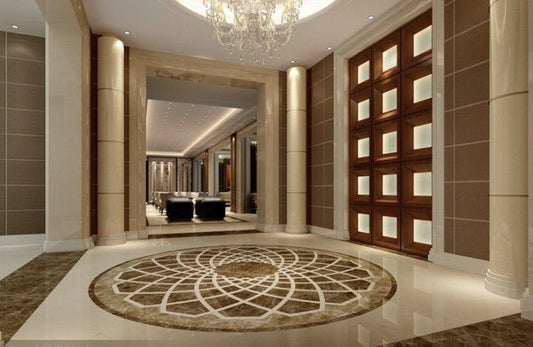 brown and white and beige floor and wall tile 