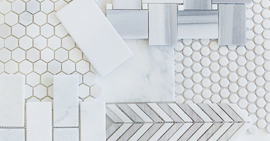 grey and white tile 