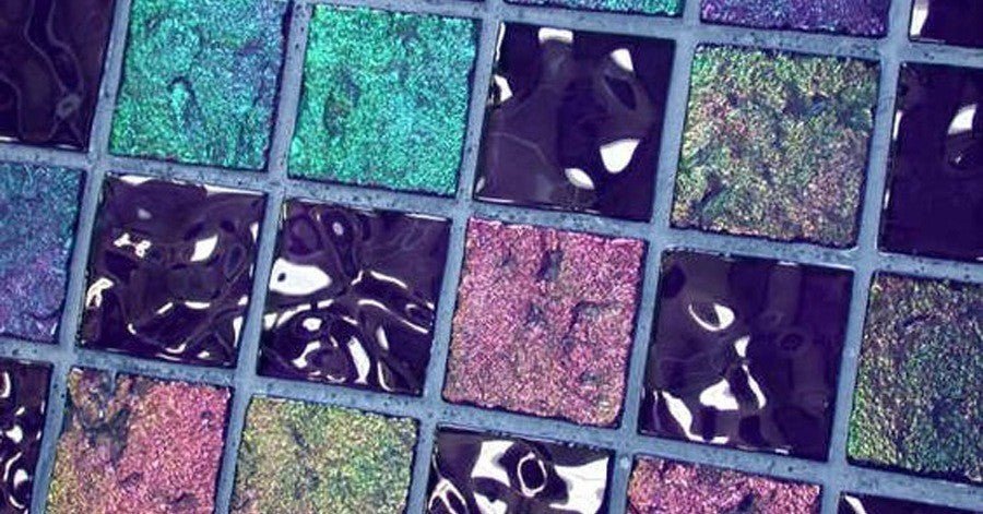 teal and purple and blue tile 