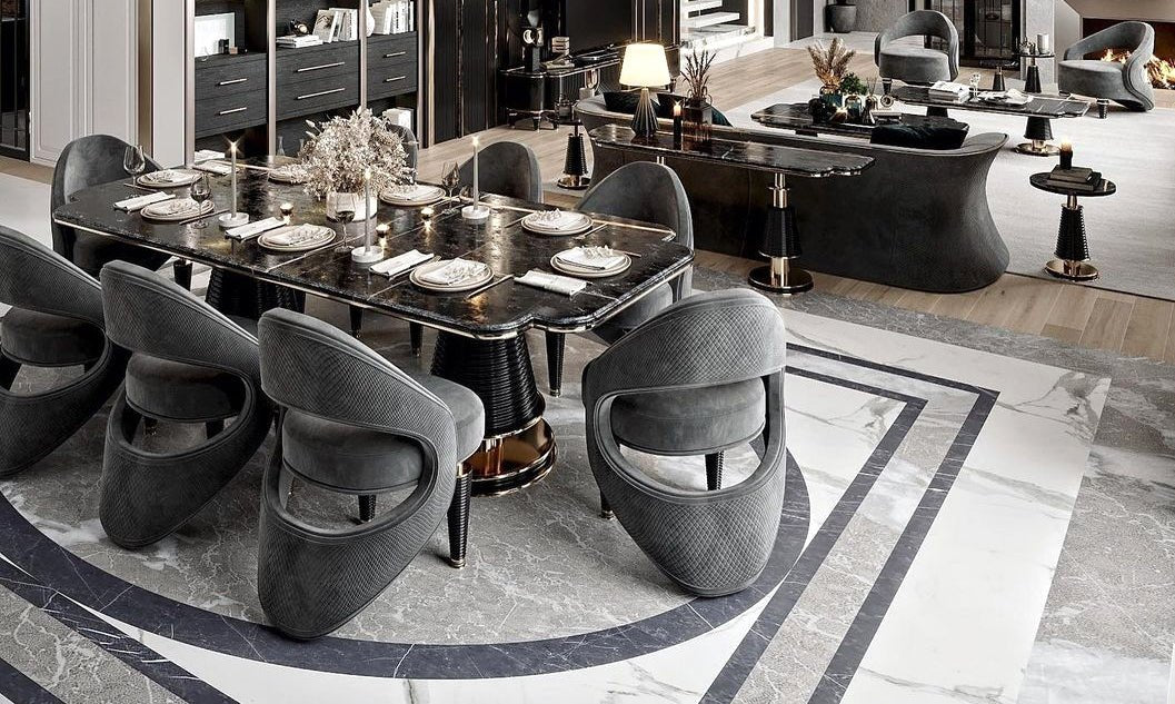 black and white and grey floor tile