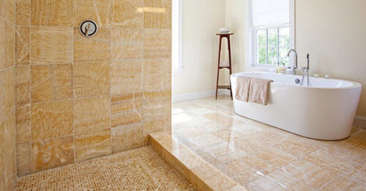 yellow floor and wall tile 