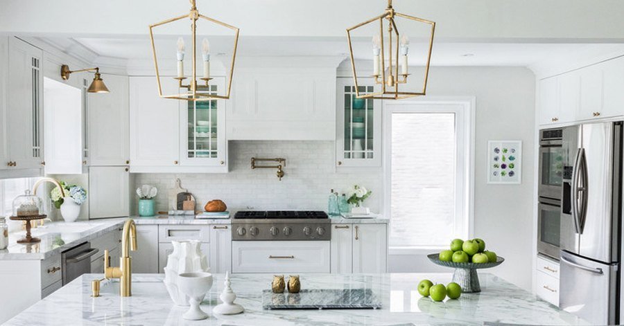 white kitchen tile 