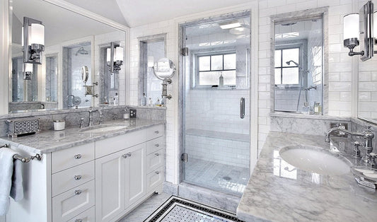 black and white and grey floor and wall tile