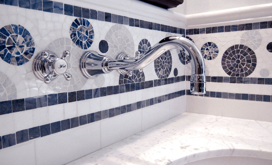 Circular Mosaic Tile Sink Border