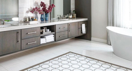 black and white and grey floor and wall tile
