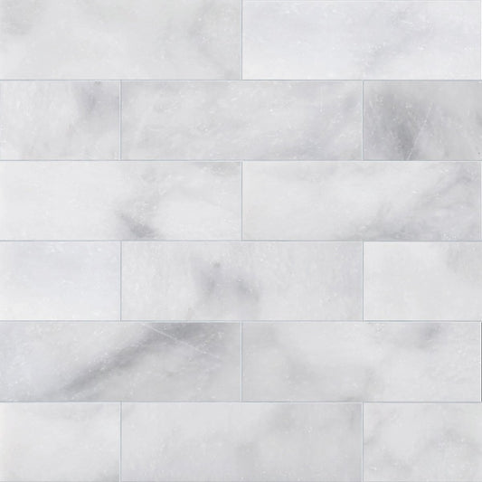 Pattern of gray tiles with a marble-like texture