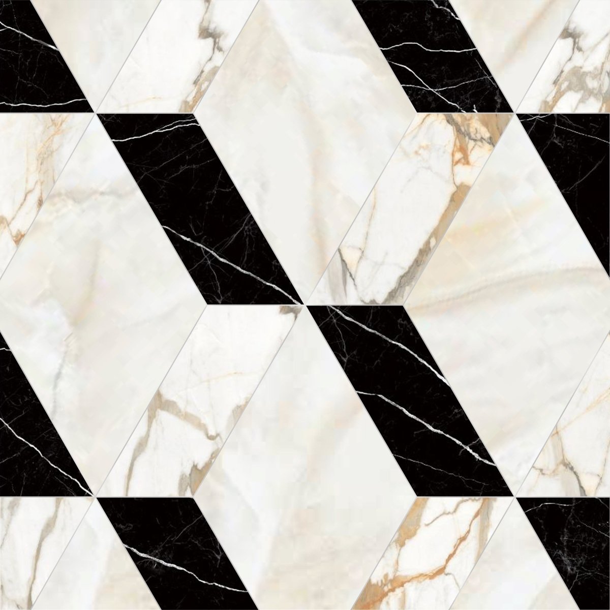 Gold Porcelain Diamond Mosaic Tile