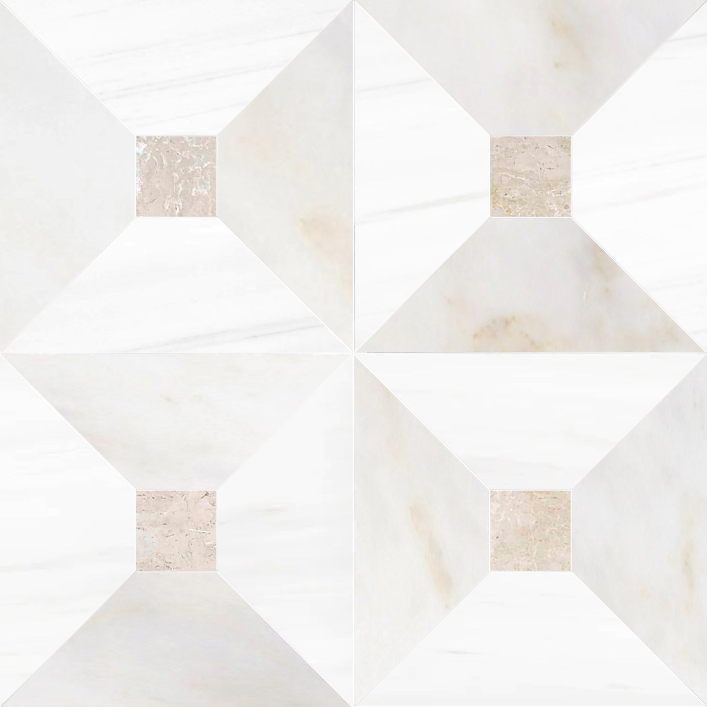 Anabelle Calacatta Onciatta & Dolomite w/ Botticino Checker Tile
