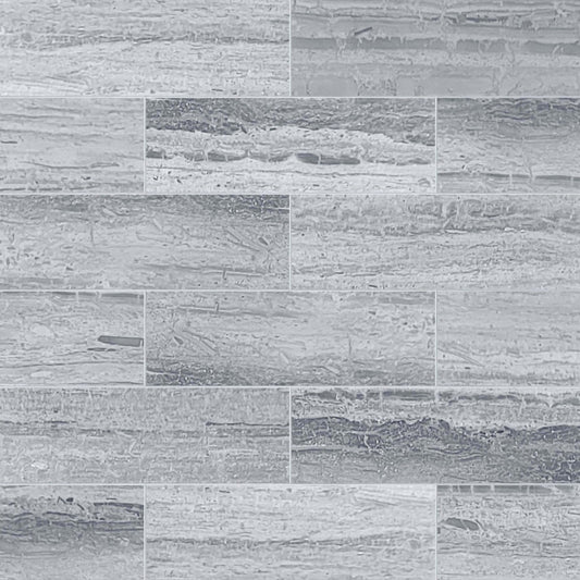 Pattern of gray tiles with a wood-like texture