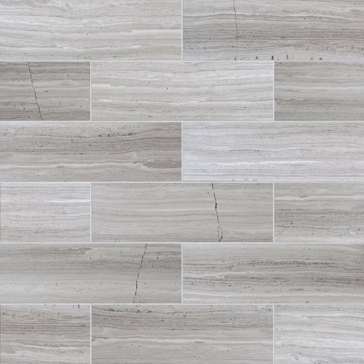 Patterned tiles with a neutral color scheme