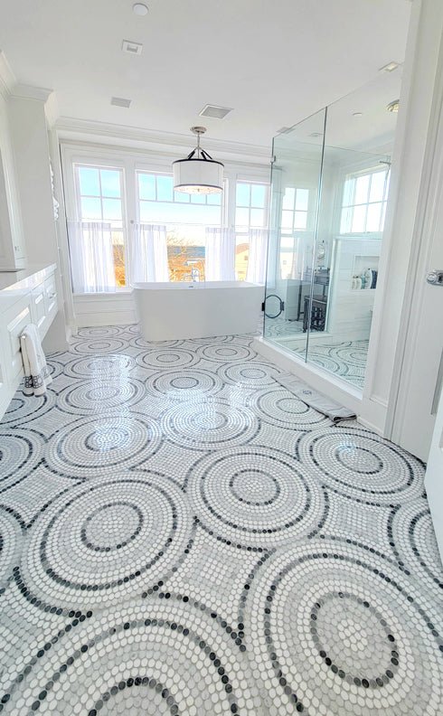 Penny Circle Lasso Rounds Stone Mosaic