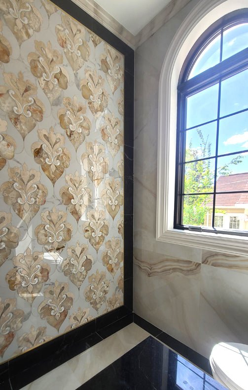 Casablanc Darte Onyx Arabesque Stone Waterjet Mosaic