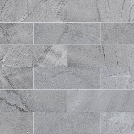 Pattern of gray tiles with a textured surface