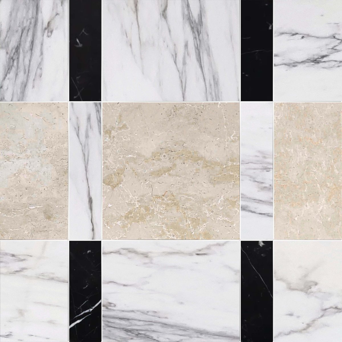 Grid of various marble and stone textures