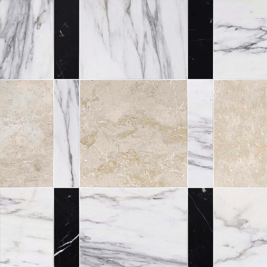 Grid of various marble and stone textures