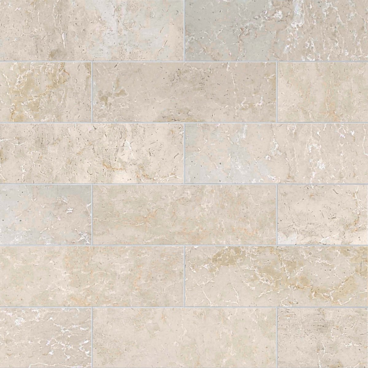 Botticino Polished Marble Field Tile 4''x12''x3/8''