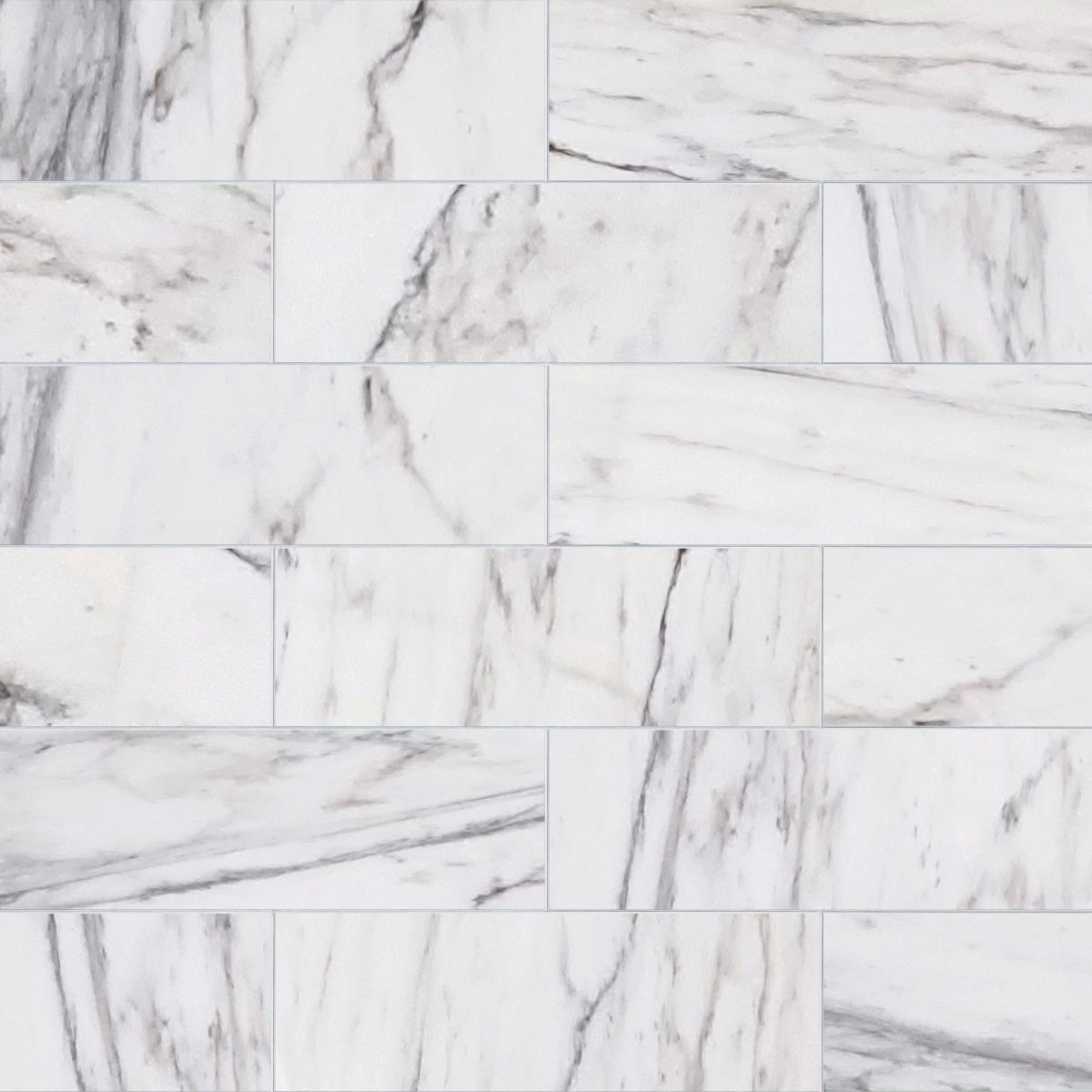 Calacatta Caldia Polished Marble Field Tile 4''x12''x3/8''
