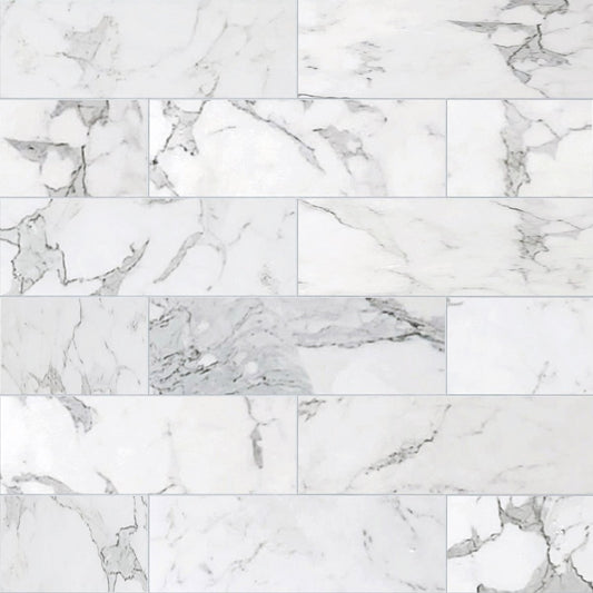 White marble tile pattern