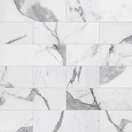 Marble tile pattern with gray and white colors
