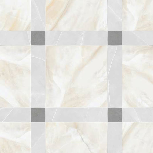 Checkered pattern with alternating light and dark squares on a neutral background