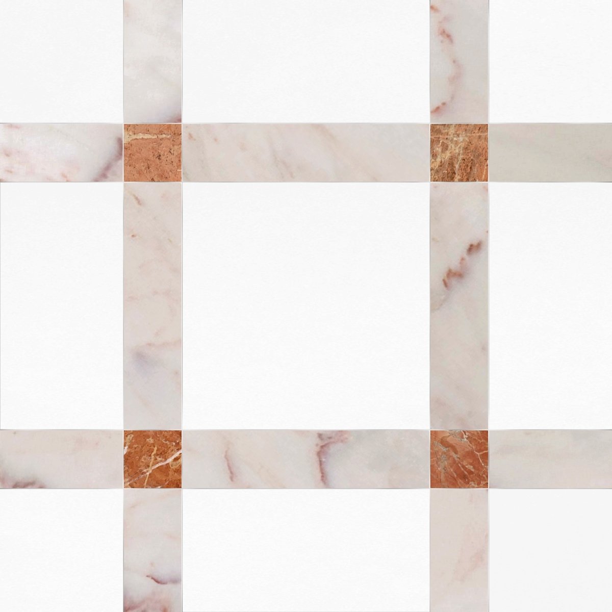 Checkered pattern of light and dark brown tiles