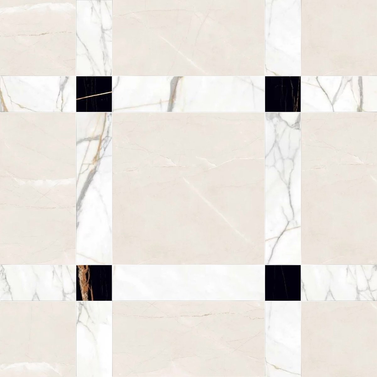 Checkered pattern with black and white squares on a neutral background