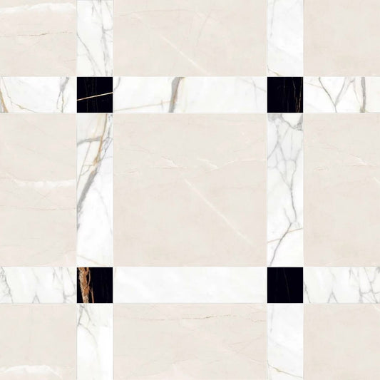 Checkered pattern with black and white squares on a neutral background