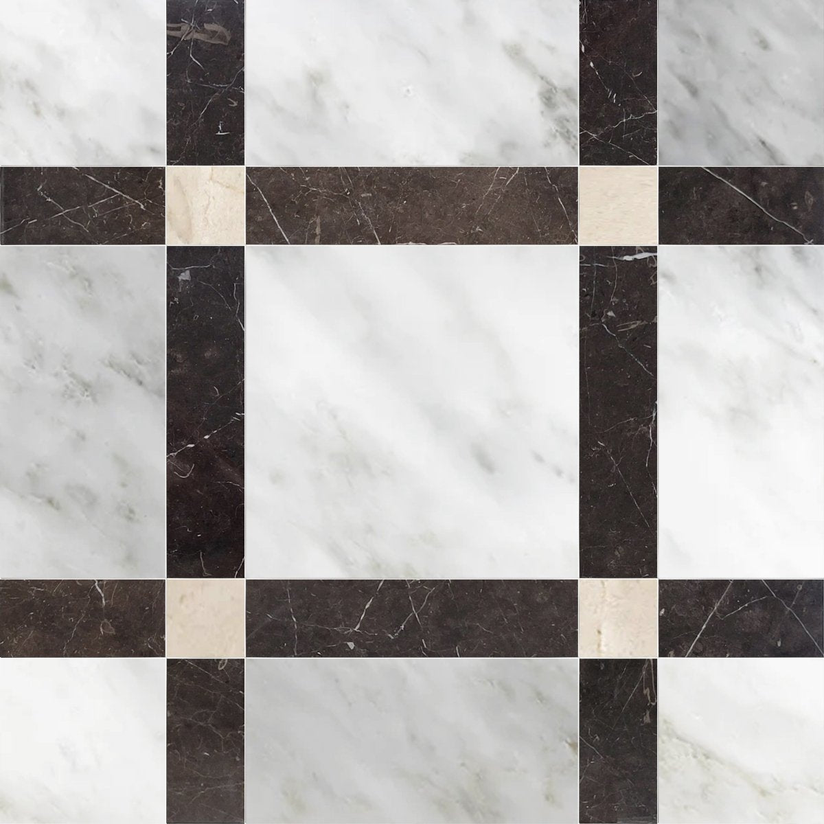 Callam Cafe Square Geometric Waterjet Tile