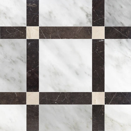 Callam Cafe Square Geometric Waterjet Tile