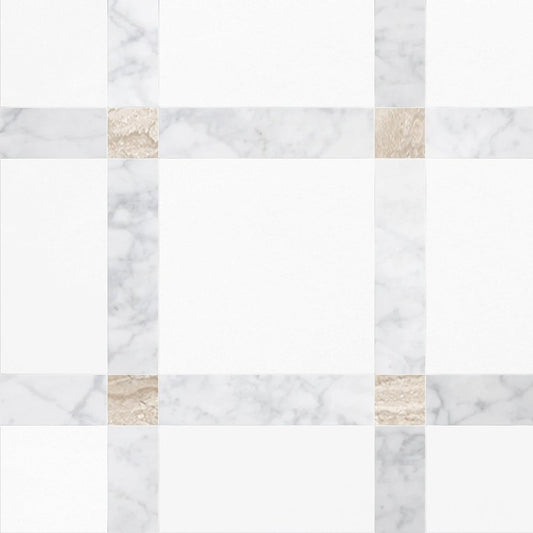 Callam Glacier Square Geometric Waterjet Tile