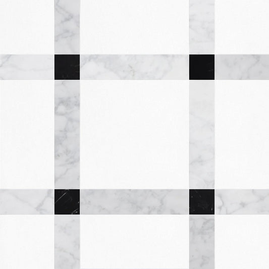 Callam Ice Square Geometric Waterjet Tile