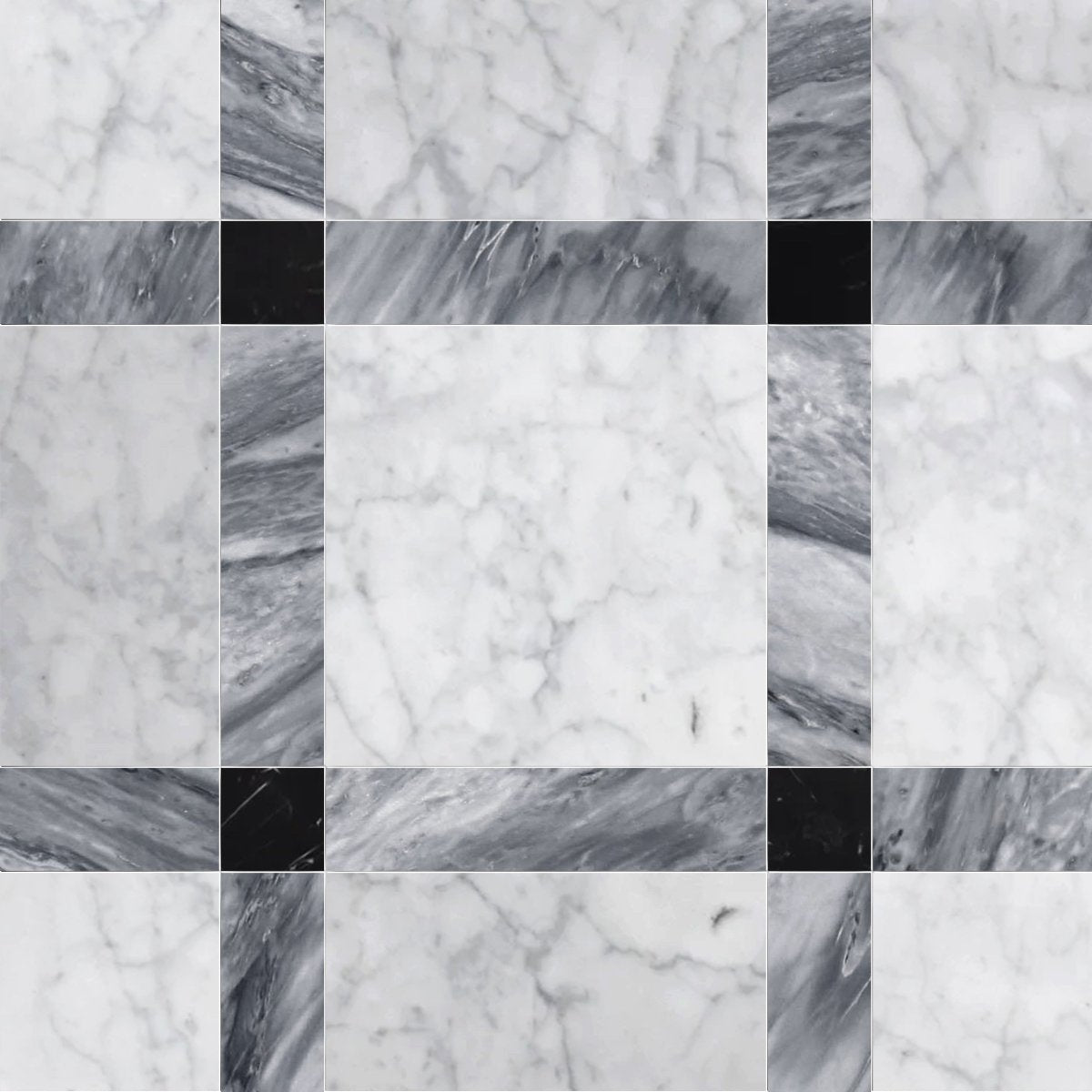 Callam Shadow Square Geometric Waterjet Tile