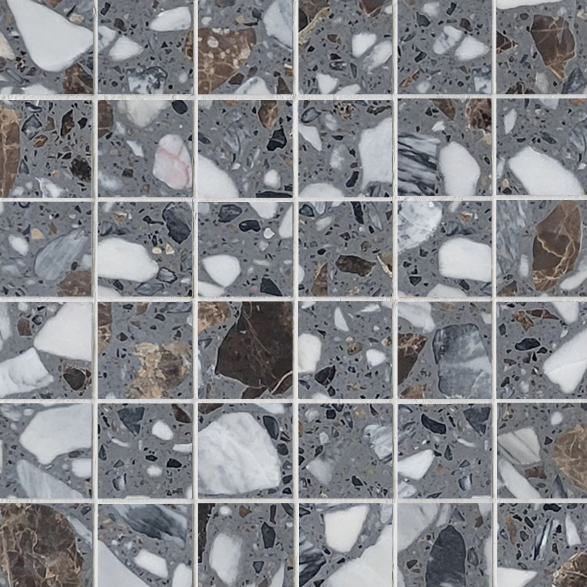 Ceppo Marble Terrazzo Honed Straight 2''x2'' Stone Mosaic