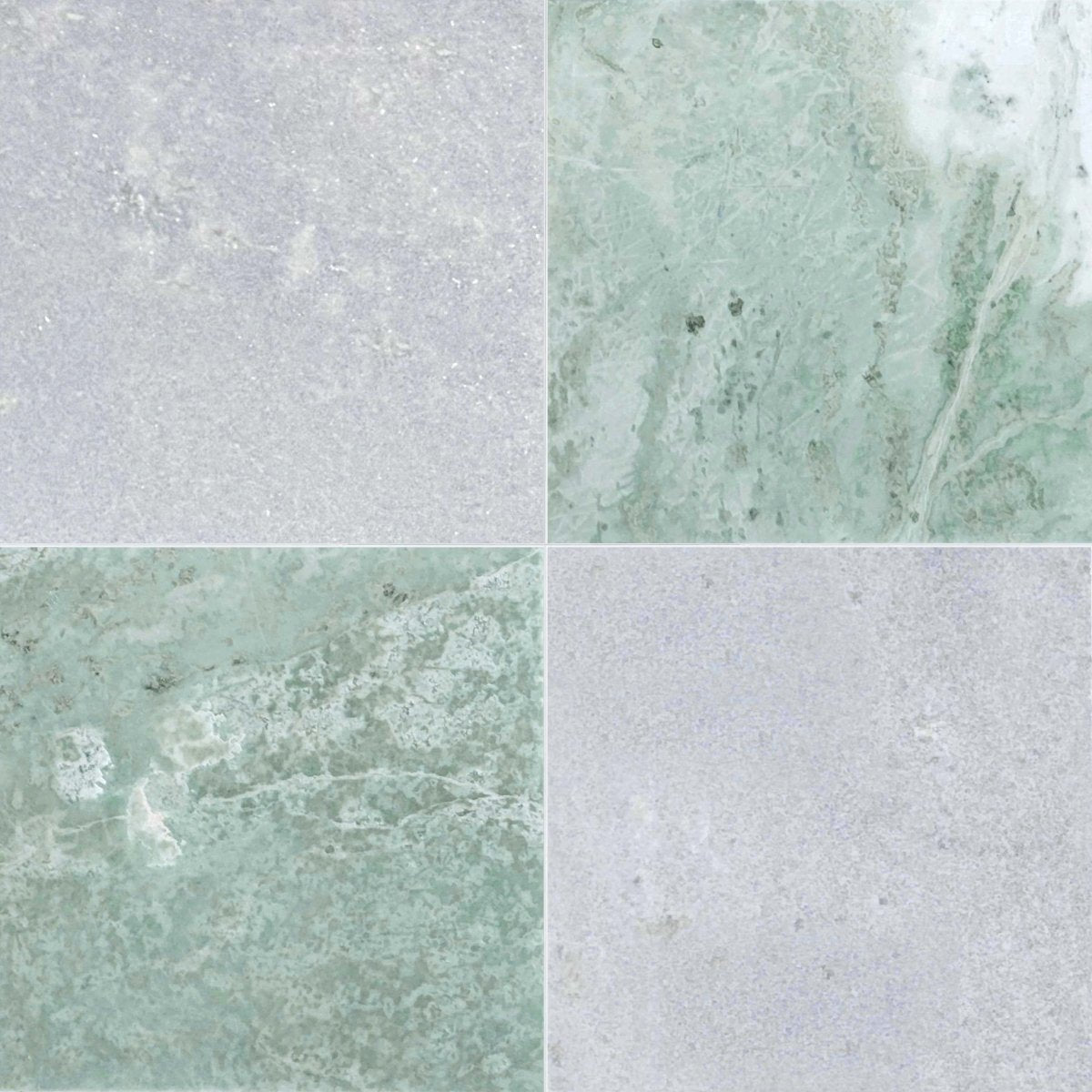 Checkerboard Emerald Green and Blue Celest Field Tile 12''x12''x3/8''