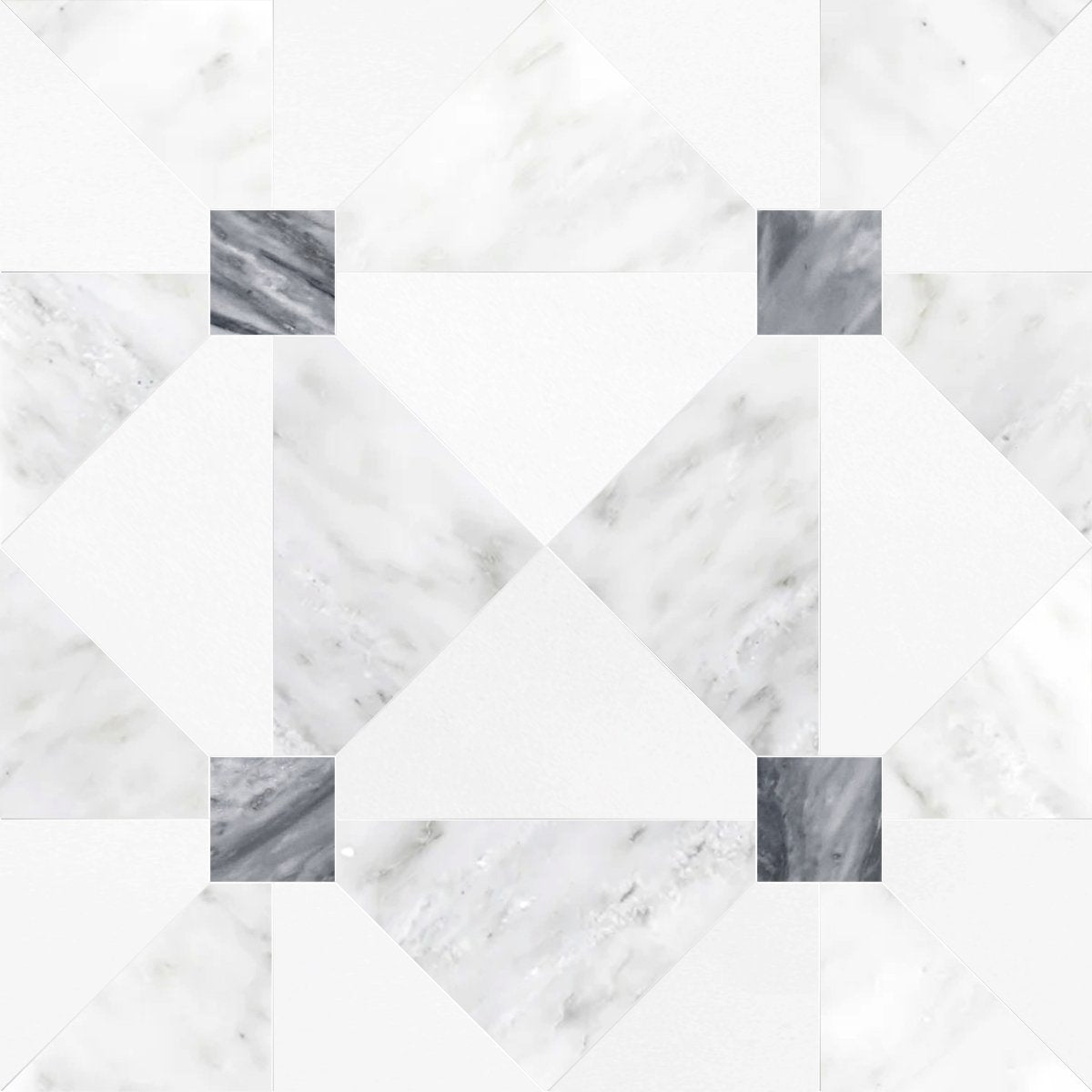 Marble pattern with a geometric arrangement of squares.