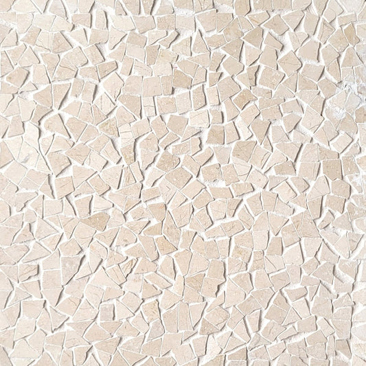 Confetti Cream Hand Cut Stone Mosaic