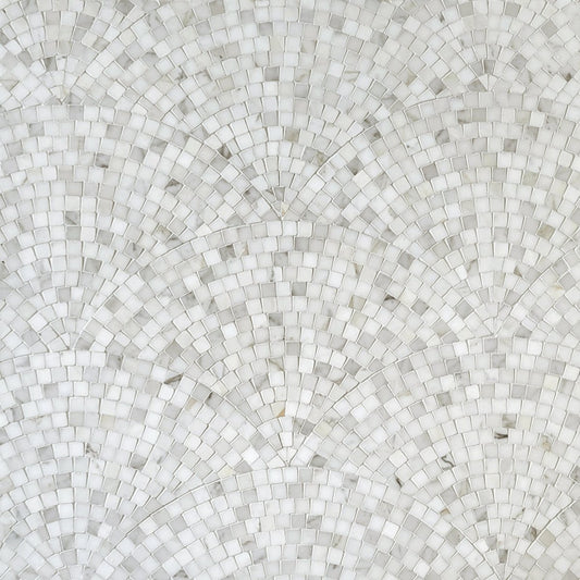 Fan Calacatta Stone Mosaic