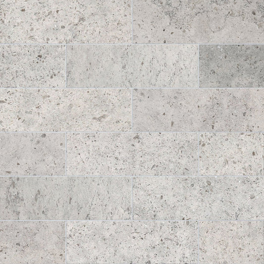 Gray tile pattern with a textured surface