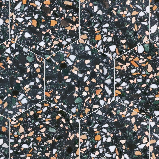 Gia Polished Terrazzo 10 1/2'' Hexagon