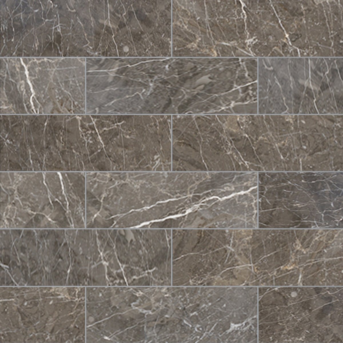 Pattern of dark gray marble tiles with visible veins.