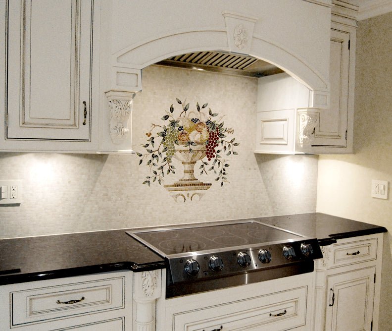 Elegant Kitchen Backsplash Fruit Mosaic 